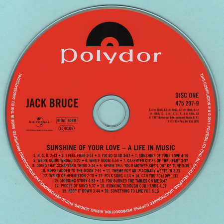 Jack Bruce - Sunshine Of Your LoveL A Life In Music 