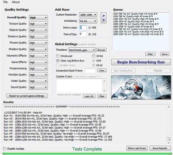 Crysis Benchmark tools