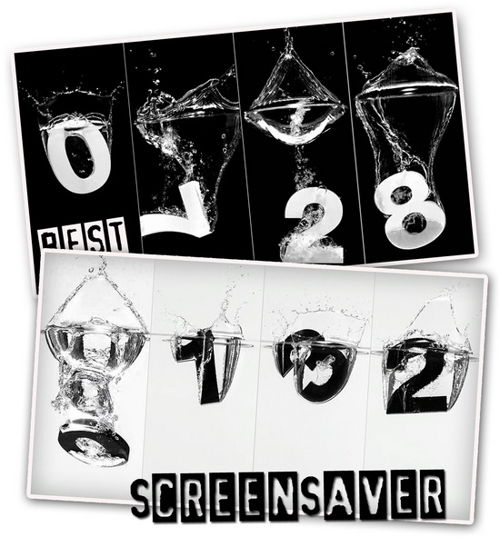 Screensaver Exclusive Drop Clock